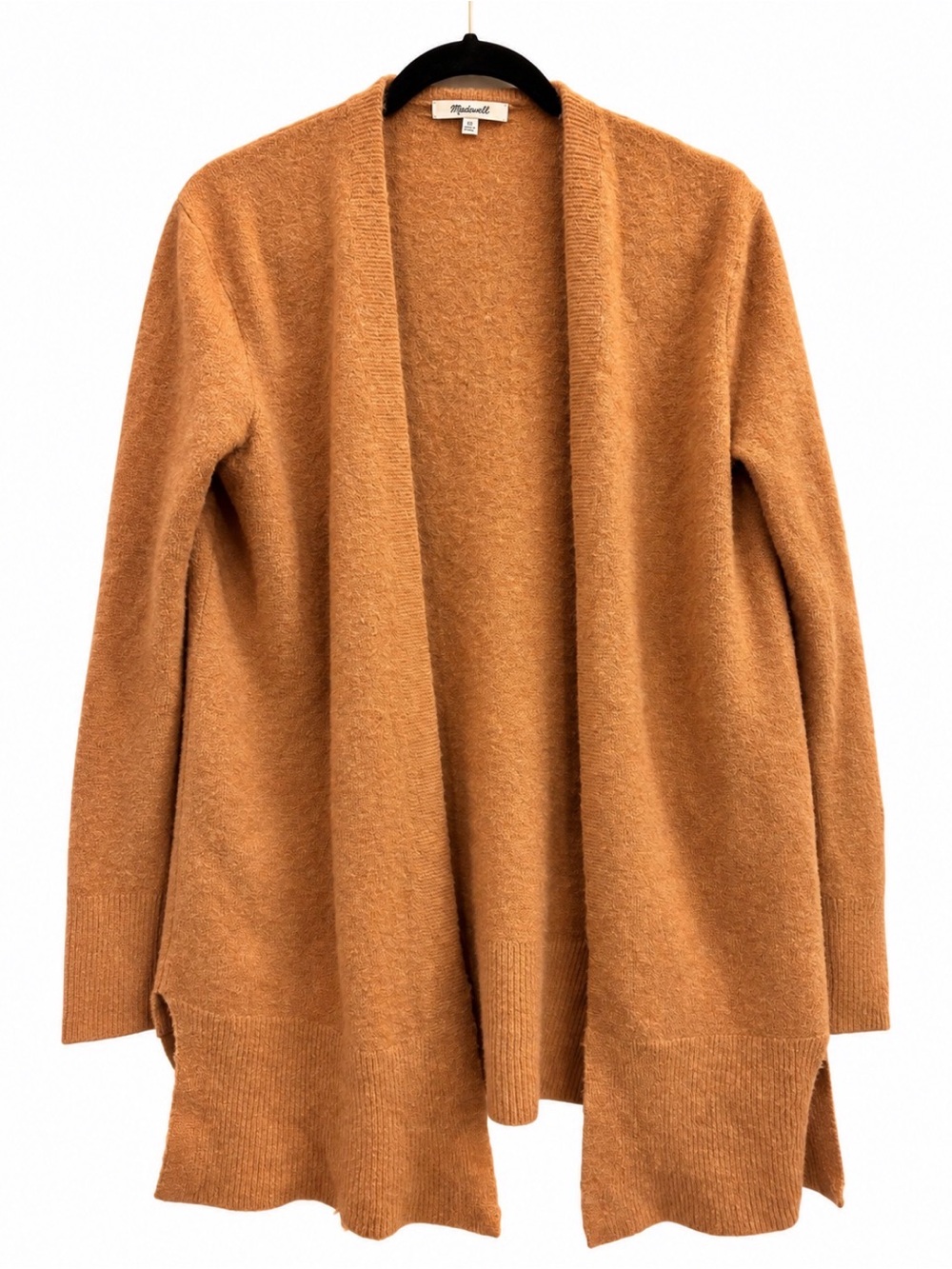 Madewell Wool Alpaca Blend Open Front Cardigan Sweater Camel XS Oversized J4814